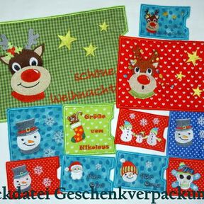 Geschenkverpackung Stickdatei ITH 13x18cm