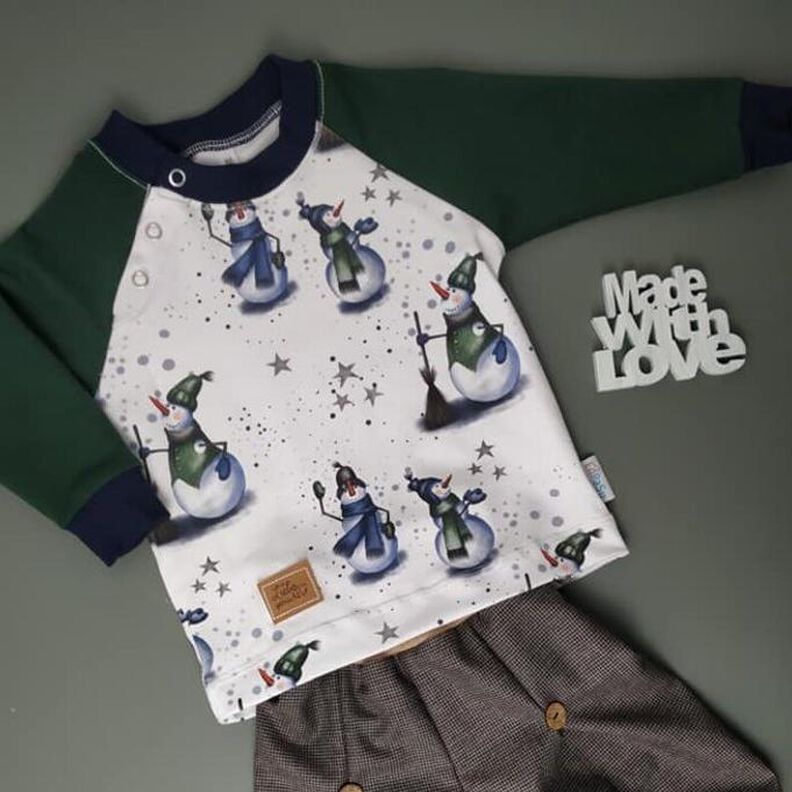 Knopfleisten Kinder Pullover BUTTON RAGLAN Baby Gr. 50 - 86 image number 1