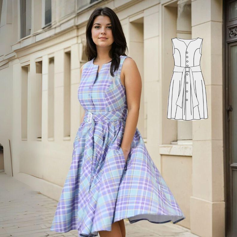 Schnittmuster Kleid Monika mit 4 Ärmelvarianten image number 4