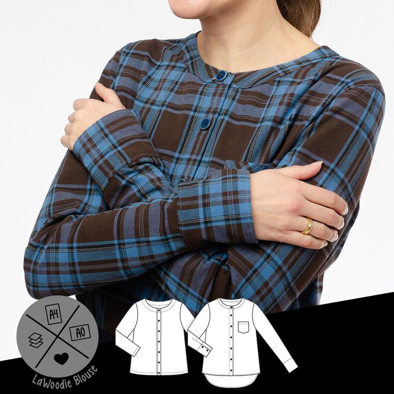 E-Book »LaWoodie Blouse« (32–46, A0) – Bluse und Blusenshirt image number 1