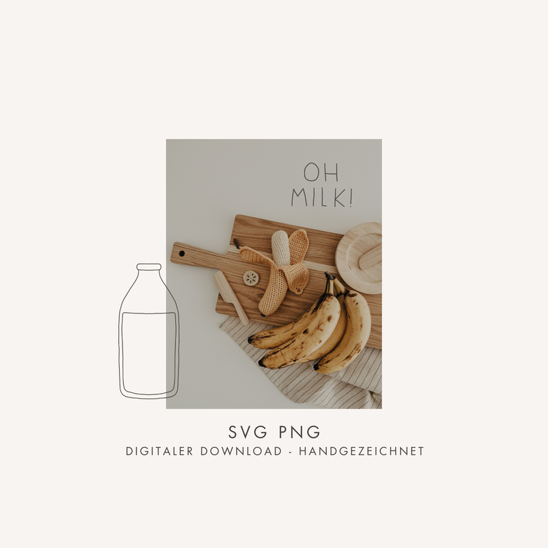 Plotter- und Laserdatei "OH MILK!" SVG PNG image number 9