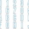 20cm Buchstaben schmal + Zahlen Stickdatei Alphabet Zahl thumbnail number 6