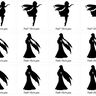 schwangere Feen Elfen Silhouetten Stickdatei schwanger thumbnail number 7