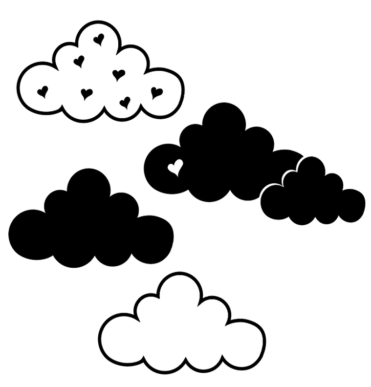 Plotterdatei Wolke Wolken SET image number 4