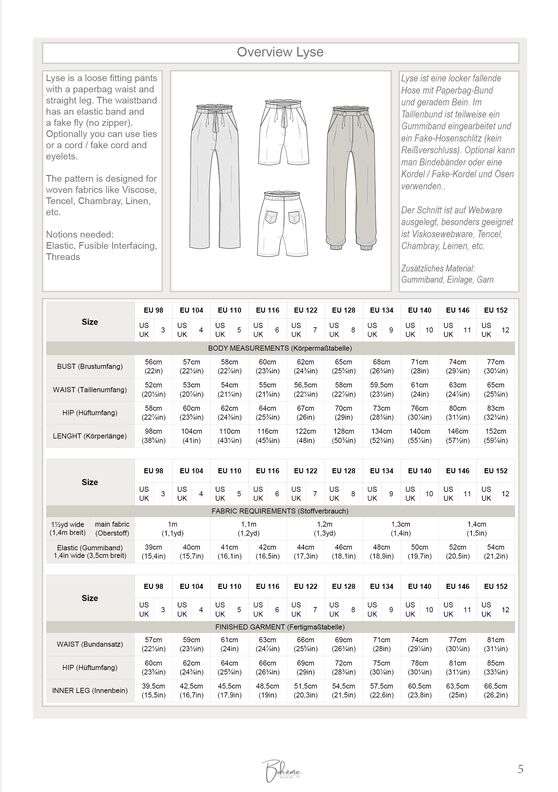 www.bohemedesignsew.com - LYSE.hose Kinder image number 10
