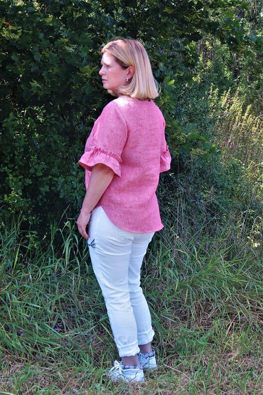 Bluse mit Rüsche (34-58) AREIA Damen Schnittmuster image number 4