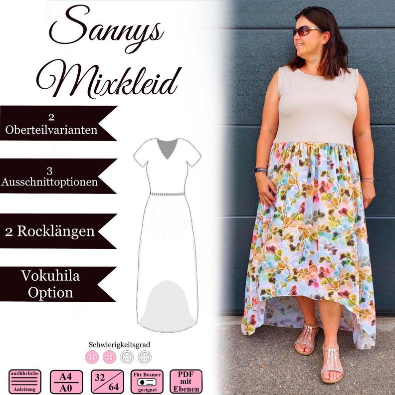 Sannys Mixkleid – Gr 32-64 – EBook und Nähanleitung  image number 1