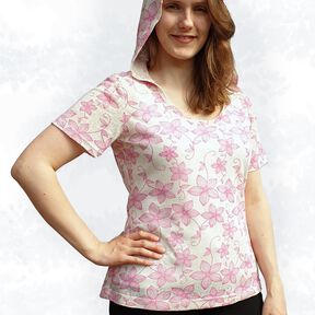 „Kyra“ – Enges Shirt mit Kapuze, BU 80-116, A4+A0