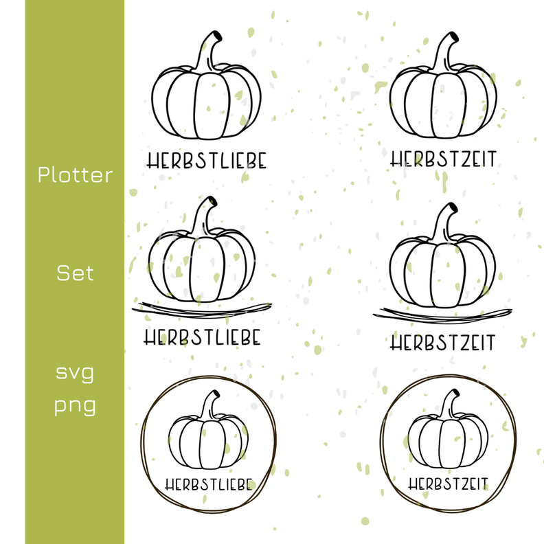 Kürbis Herbstzeit Herbstliebe Plotterdatei Set | DIY Hunger image number 3