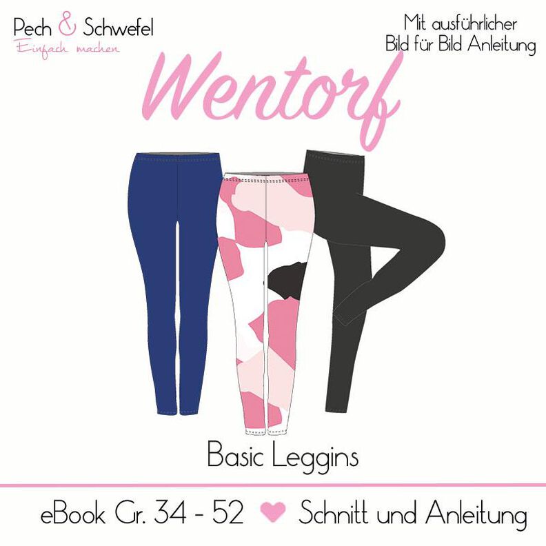 Ebook Basic Leggins “Wentorf” Gr. 34 – 52 in A4 und A0 image number 1