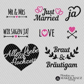 Plotterdatei Hochzeit Sprüche