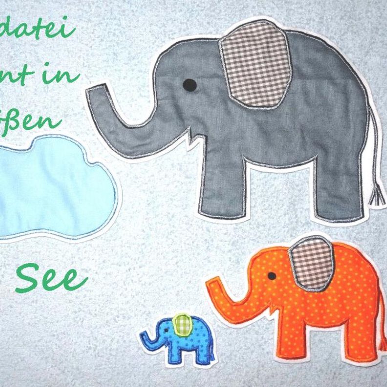 Elefant Stickdatei image number 1