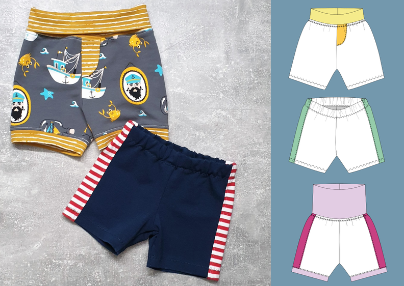 Babyshorts „Bobby“ mit Seitenstreifen Gr. 44-98, A4+A0 image number 8