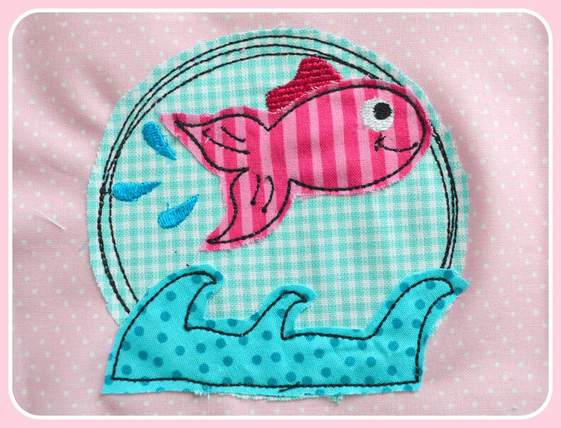 Stickdatei DOODLE Fisch für den 10x10cm Rahmen image number 3