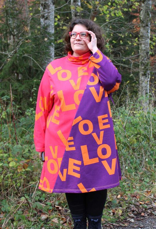 Rollkragen Kleid, Pulli mit Teilung MARICA (32-60) Schnitt image number 11