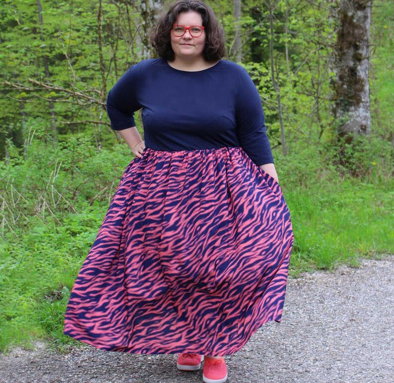 Kleid SUZANA (32-58) Materialmix Schnittmuster image number 7