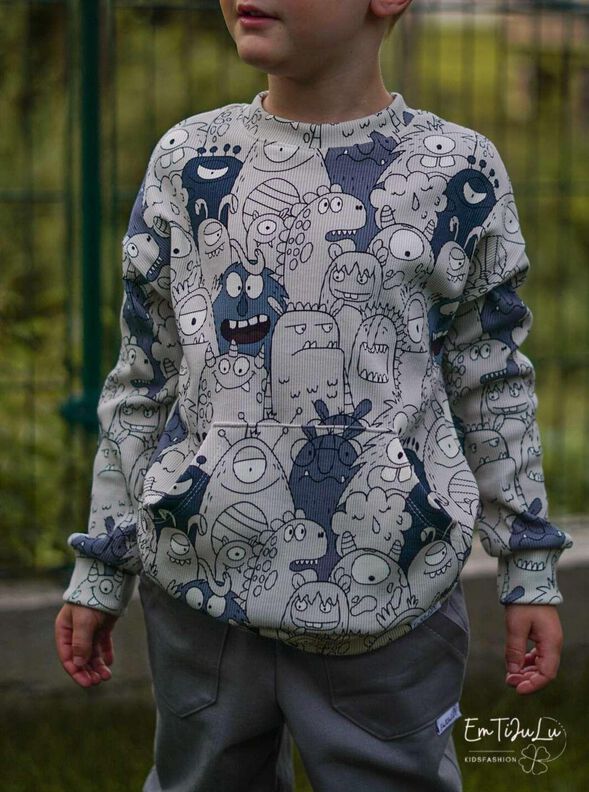 CL*OVERBLOCK SWEATER KOMBI 62-170 image number 9