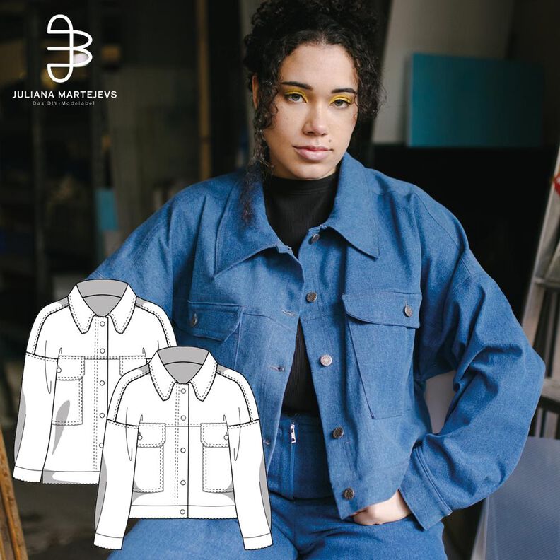 Jeans Jacke Schnittmuster für Damen XS-XXXL, Video-Anleitung image number 1