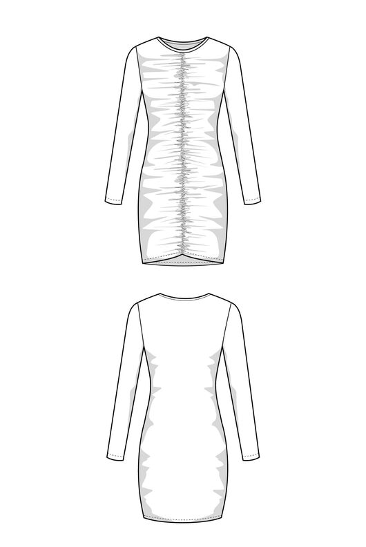 Schnittmuster nach Maß, Minikleid mit Raffung image number 3