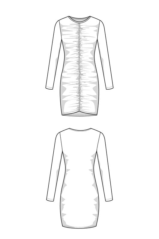 Schnittmuster nach Maß, Minikleid mit Raffung image number 3