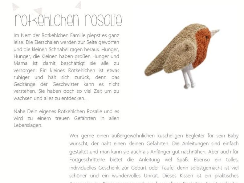 E-Book Rotkehlchen Rosalie - Nähanleitung und Schnittmuster image number 2