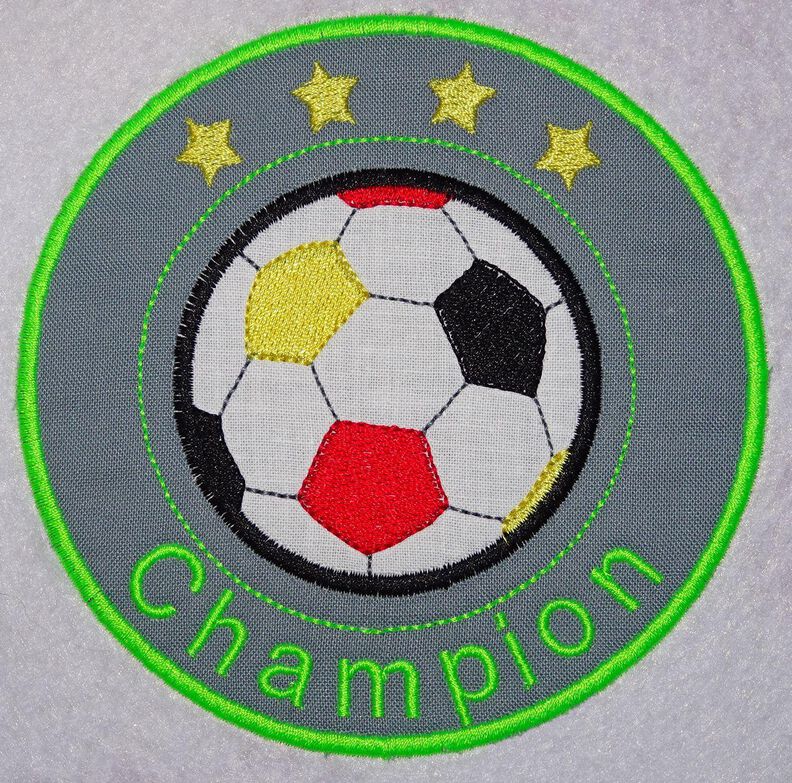 Stickdatei - Fußball Fussball Champion bunt image number 6