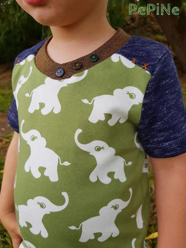 Kalleson - T-Shirt, Langarmshirt mit optionaler Passe 74-164 image number 2