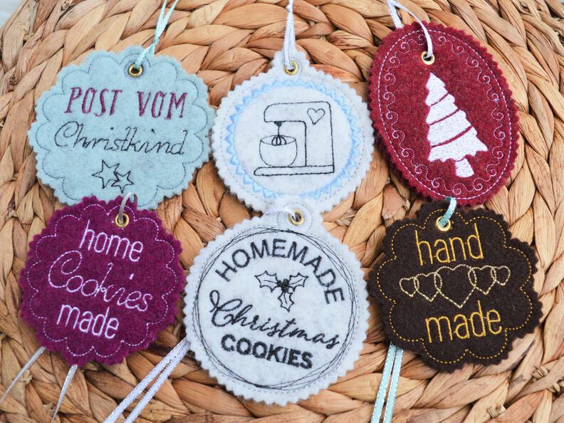 Stickdatei cookies homemade handmade Weihnachten XL SET image number 2