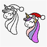 Plotterdatei Einhorn Weihanchten - 2 Varianten SVG PNG DXF thumbnail number 5