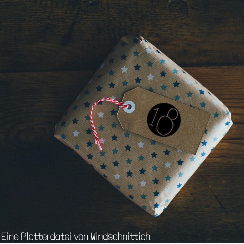 Plotterdatei - Adventskalender Zahlen Kinderschrift image number 5