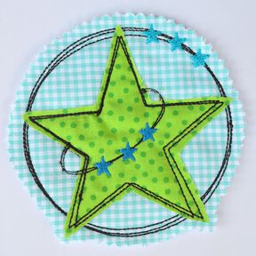 Stickdatei DOODLE Stern, 2er SET 20x20cm