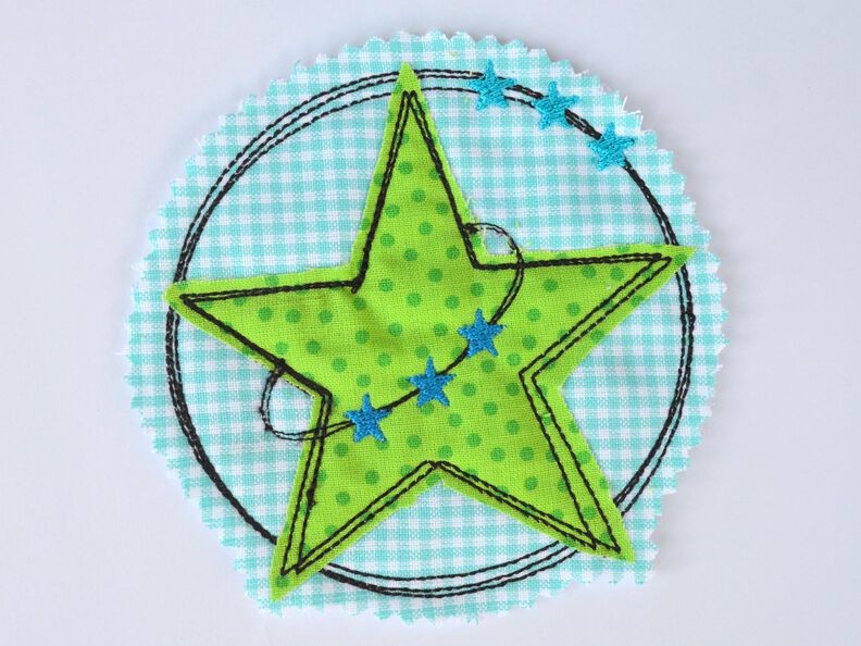 Stickdatei DOODLE Stern, 2er SET 20x20cm image number 1