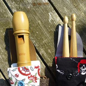 Blockflöten bzw. Drumsticktasche - Nähanleitung und Schnittmuster