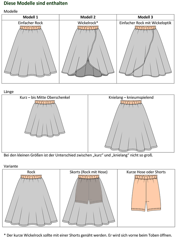 Zoe Kids – Rock mit Shorts, 2 Längen Gr. 92-164, A4+A0 image number 9