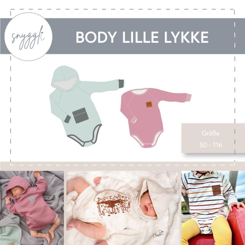 Body Lille Lykke, Gr. 50-116, Sweat, Kapuze, A0 image number 1