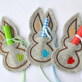 ITH Stickdatei kleiner Hase für Geldgeschenke und Wünsche