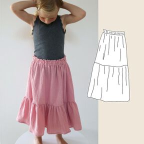 "Carla-Skirt Girls" Musselin-Rock / Schnittmuster