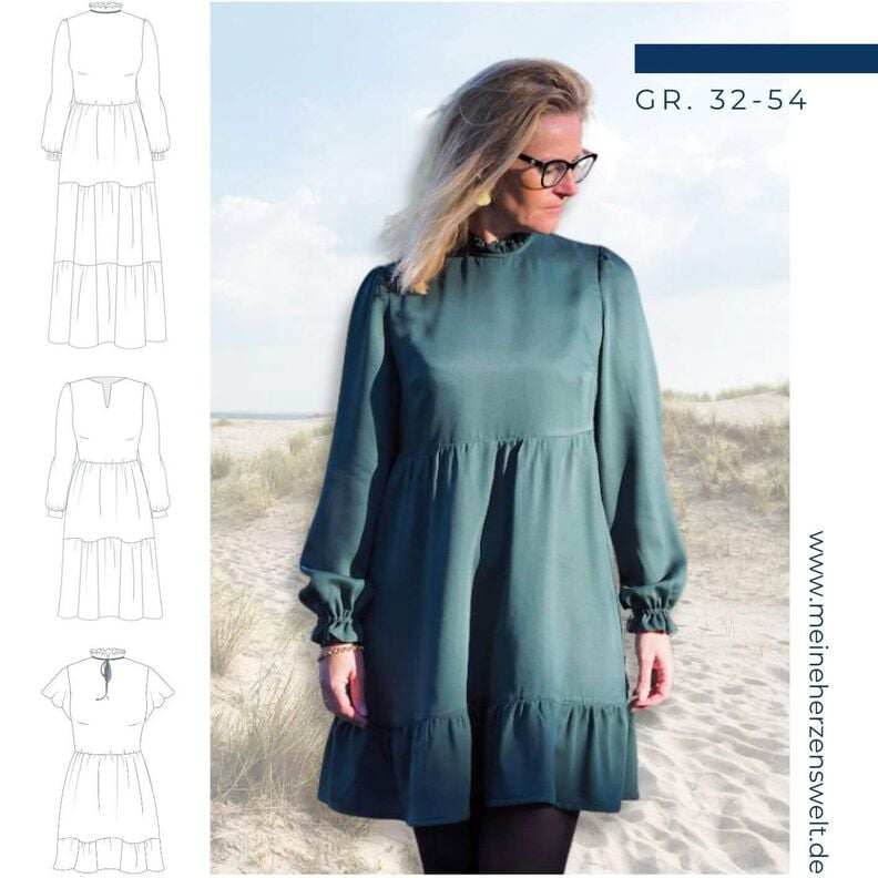 Kleid Damen - eBook Schnittmuster - 32-54 - #138 image number 1