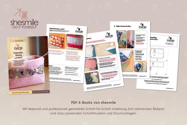 Kosmetik-Täschchen "Lotta" (Nähanleitung und Schnittmuster) image number 3
