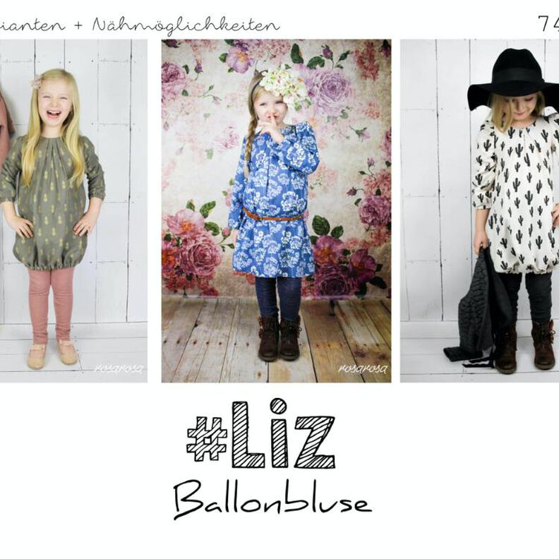 Liz Ballonkleid ♥ Bluse ♥ Tunika für Webware UND Jersey 74 bis 170 image number 1