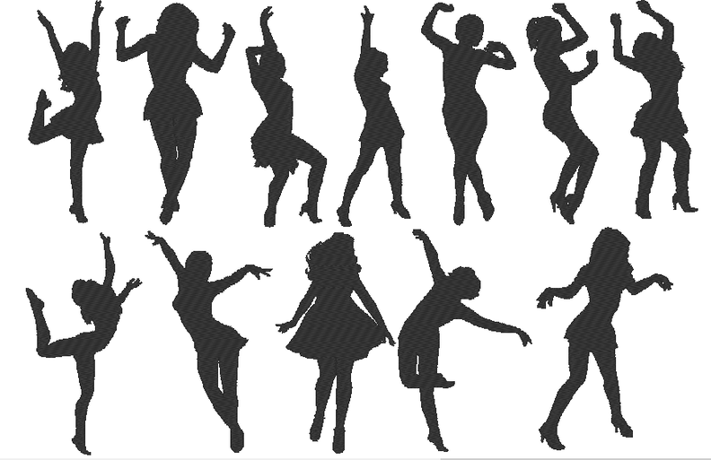 Tanz Dancing 2.0 Silhouette Stickdatei image number 1