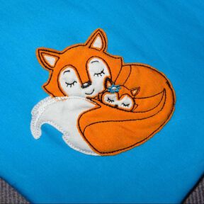 Fuchs Mama mit Baby Doodle Stickdatei