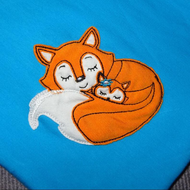 Fuchs Mama mit Baby Doodle Stickdatei image number 1