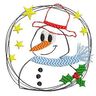 Stickdatei Schneemann doodle 3er SET 20x20cm thumbnail number 3