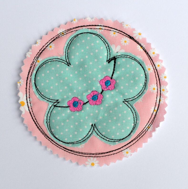Stickdatei Blumen doodle 4er SET 10x10cm image number 3