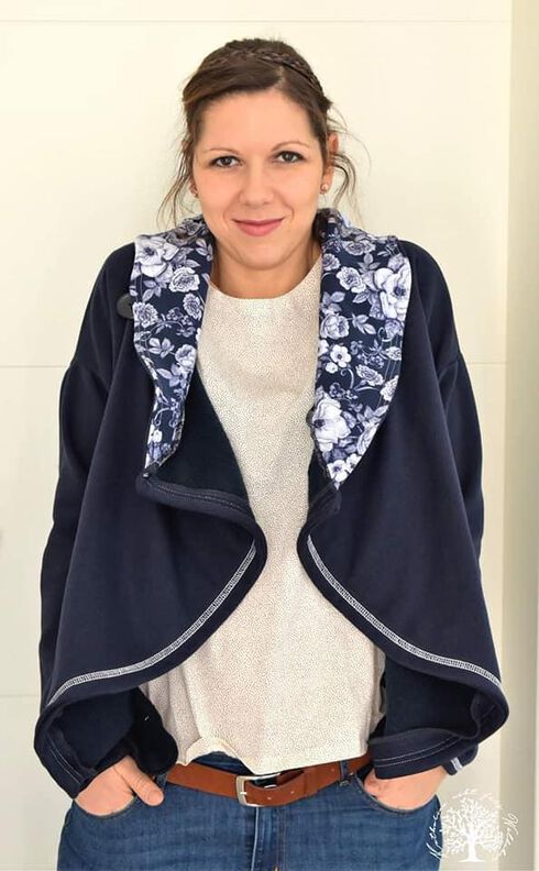 *Lady Crossbutton* Cardigan Jacke N&auml;hanleitung 32 - 54 image number 4