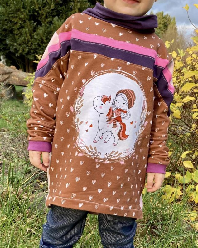 Kombi E-Book HoodieKLEID Farbenbogen Gr. 68 - 140 image number 6