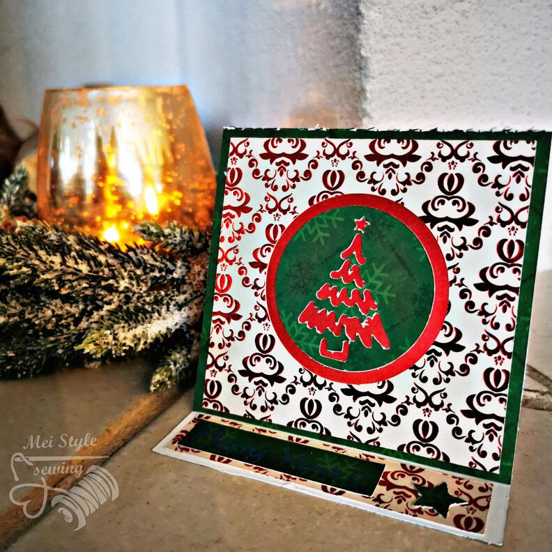 Plotterdatei Weihnachtskarte Tannenbaum image number 3