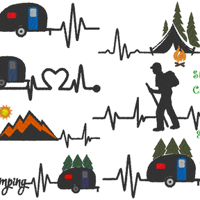 Stickdatei Camping Liebe 8 Motive