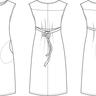 Kleid mit angschnittenen Schultern Schnittmuster Gr. 32-52 thumbnail number 3